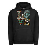Pigment Black Turquoise Love Urban Hoodie - Jasminsmagicworld