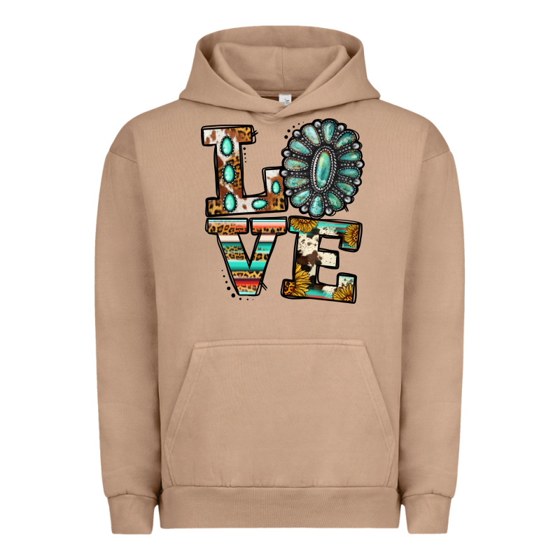 Turquoise Love Urban Hoodie by Jasminsmagicworld | Teevron