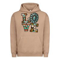 Pigment Burro Turquoise Love Urban Hoodie - Jasminsmagicworld