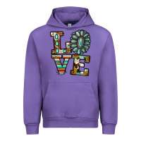 Tulip Turquoise Love Urban Hoodie - Jasminsmagicworld