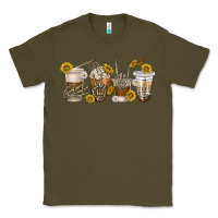 Army Green skeleton hands coffee cups Classic Tee - texasbilliewilder