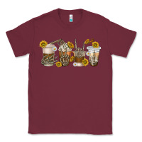 Burgundy skeleton hands coffee cups Classic Tee - texasbilliewilder