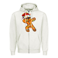 Oatmeal Heather dabbing cookies Zipper Hoodie - Zillion Design Studio