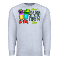 Heather Grey sweet summer time3 Premium Sweatshirt - CowhideDigitalArt