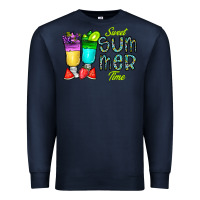 Navy sweet summer time3 Premium Sweatshirt - CowhideDigitalArt