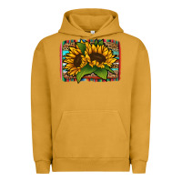 Pigment Peanut Butter Sunflower With Serape Background Urban Hoodie - Jasminsmagicworld