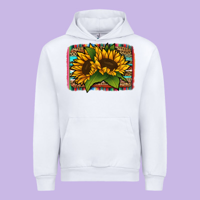 Sunflower With Serape Background Urban Hoodie Designed By Jasminsmagicworld