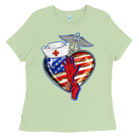 Matcha patriotic nurse love Ladies Tee - BarkalooDesign