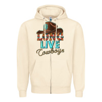 Sandshell long live cowboys Zipper Hoodie - texasbilliewilder