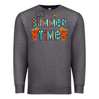 Charcoal Heather sweet summer time Premium Sweatshirt - CowhideDigitalArt