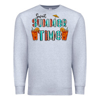 Heather Grey sweet summer time Premium Sweatshirt - CowhideDigitalArt