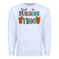 White sweet summer time Premium Sweatshirt - CowhideDigitalArt