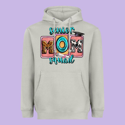 Senior Mom Squad Heavyweight Hoodie Designed By Zillion Design Studio