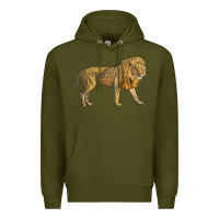 Army Green lion Premium Hoodie - LillyAllenDesigns