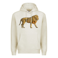 Oatmeal Heather lion Premium Hoodie - LillyAllenDesigns