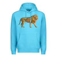 Ocean Blue lion Premium Hoodie - LillyAllenDesigns
