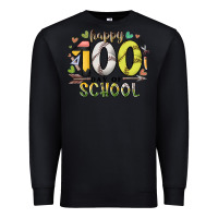 Black happy 100 day of school Premium Sweatshirt - RacoonDesign