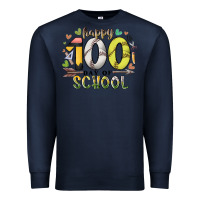 Navy happy 100 day of school Premium Sweatshirt - RacoonDesign