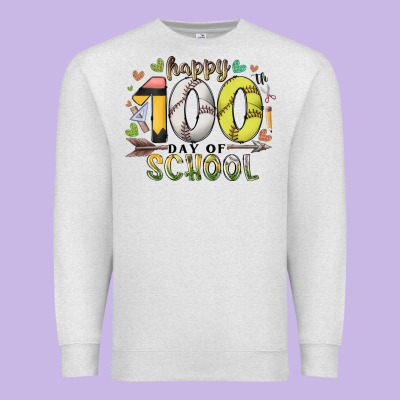 Happy 100 Day Of School Premium Sweatshirt Designed By Racoondesign