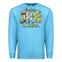 Ocean Blue happy 100 day of school Premium Sweatshirt - RacoonDesign