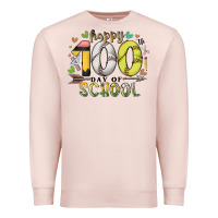 Pale Pink happy 100 day of school Premium Sweatshirt - RacoonDesign