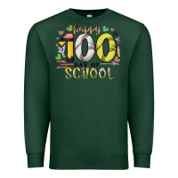Sports Green happy 100 day of school Premium Sweatshirt - RacoonDesign