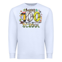 White happy 100 day of school Premium Sweatshirt - RacoonDesign