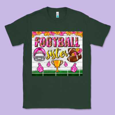 Football Sister Tumbler Classic Tee Designed By Bundleandbundleshop