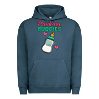 Pigment Midnight Navy Drinking Buddies Urban Hoodie - Jasminsmagicworld