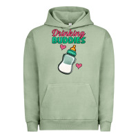 Pigment Oil Green Drinking Buddies Urban Hoodie - Jasminsmagicworld
