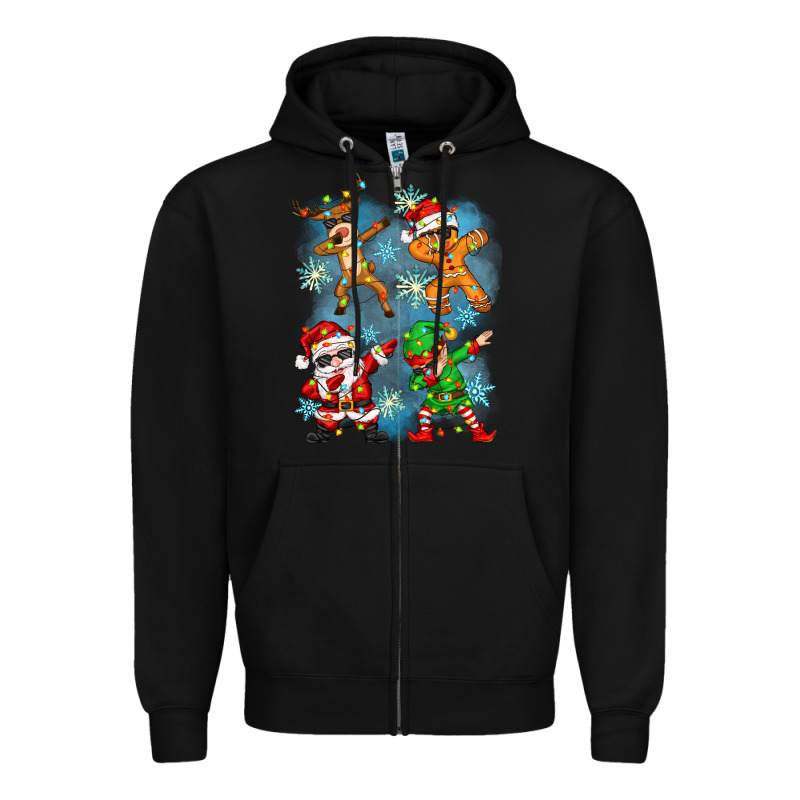 Dabbing Christmas Zipper Hoodie by Zillion Design Studio | Teevron