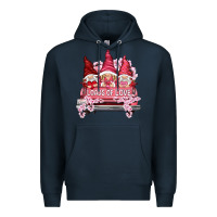 Navy loads of love with flowers Premium Hoodie - NancyCooperArtShop