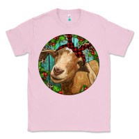 Bubblegum Pink Farm Goat Christmas Classic Tee - RanaPortraitStore