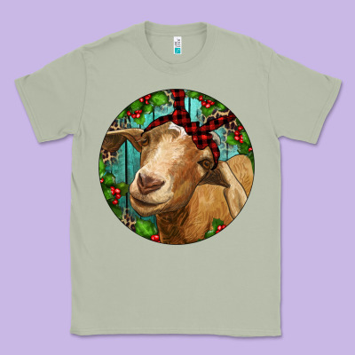 Farm Goat Christmas Classic Tee Designed By Ranaportraitstore
