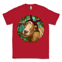 Red Farm Goat Christmas Classic Tee - RanaPortraitStore