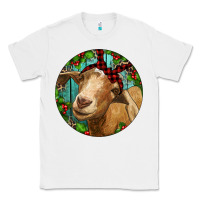White Farm Goat Christmas Classic Tee - RanaPortraitStore