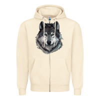Sandshell Wolf Zipper Hoodie - RanaPortraitStore