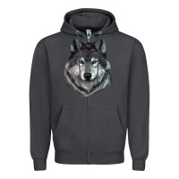 Smoke Wolf Zipper Hoodie - RanaPortraitStore