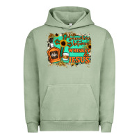 Pigment Oil Green Somewhere Between Whiskey and Jesus Urban Hoodie - Jasminsmagicworld