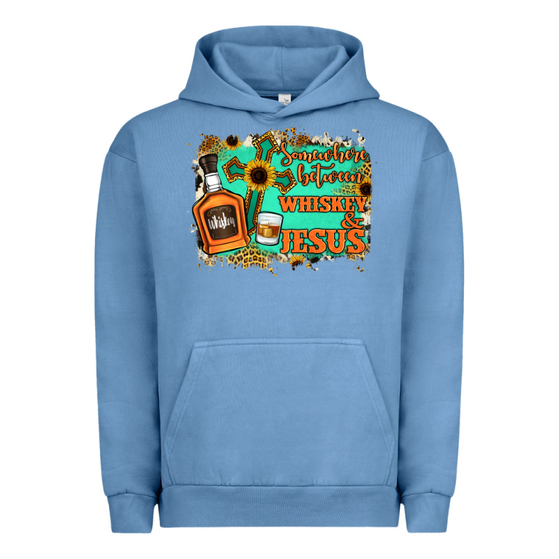 Somewhere Between Whiskey And Jesus Urban Hoodie by Jasminsmagicworld | Teevron