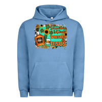 Pigment Pebble Blue Somewhere Between Whiskey and Jesus Urban Hoodie - Jasminsmagicworld