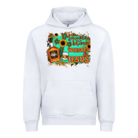 White Somewhere Between Whiskey and Jesus Urban Hoodie - Jasminsmagicworld