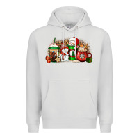 Dove Grey Christmas snow coffee cups Premium Hoodie - Jasminsmagicworld