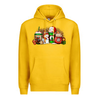 Lemon Christmas snow coffee cups Premium Hoodie - Jasminsmagicworld