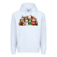 White Christmas snow coffee cups Premium Hoodie - Jasminsmagicworld