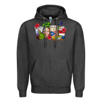 Charcoal Heather puerto rico coffee cups Zipper Hoodie - texasbilliewilder