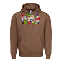 Chestnut puerto rico coffee cups Zipper Hoodie - texasbilliewilder