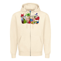 Sandshell puerto rico coffee cups Zipper Hoodie - texasbilliewilder