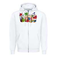 White puerto rico coffee cups Zipper Hoodie - texasbilliewilder