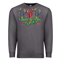 Charcoal Heather happy crawdy gras Premium Sweatshirt - RacoonDesign